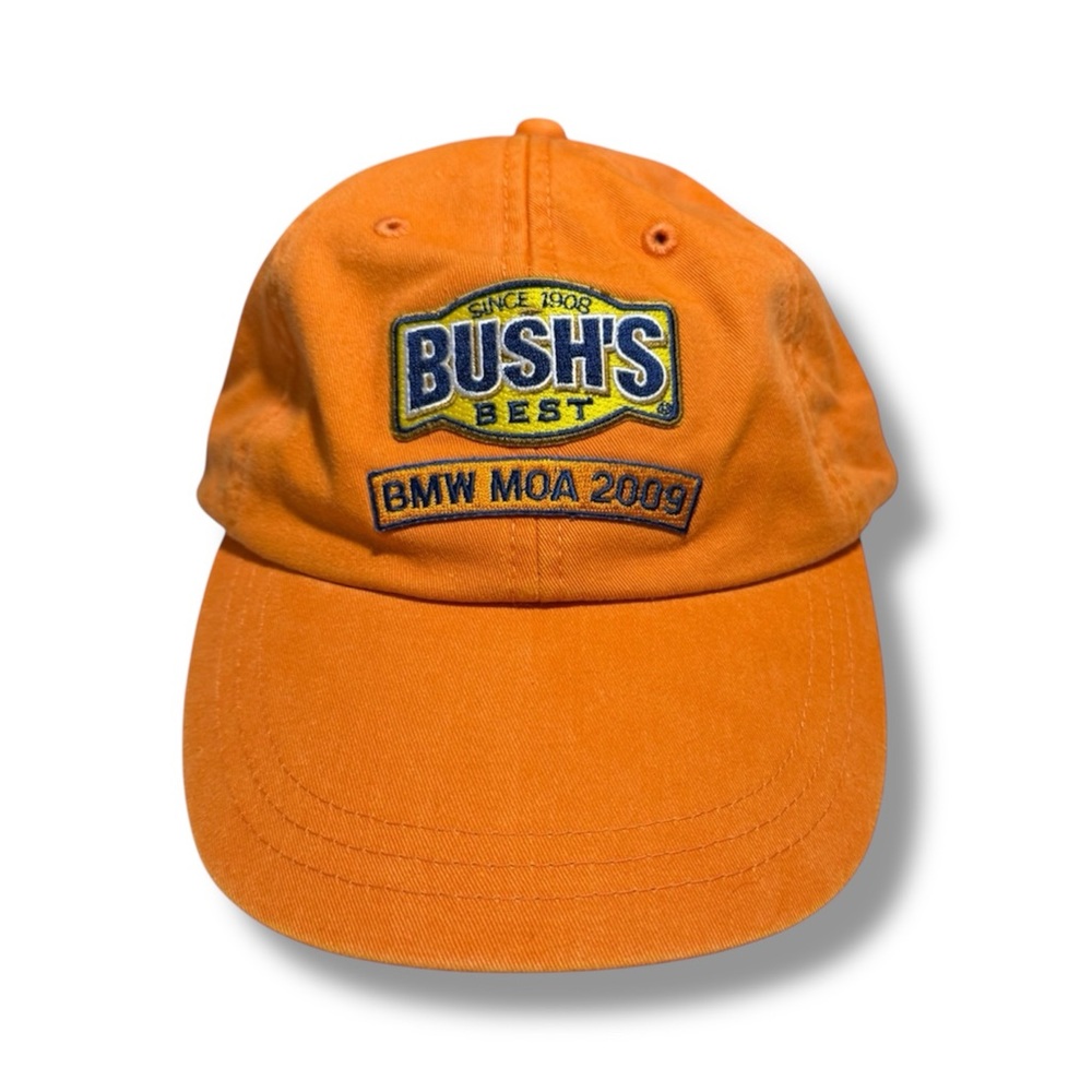 Bush's Best BMW MOA Motorcycle Rally 2009 Orange Baseball Dad Cap Collectible